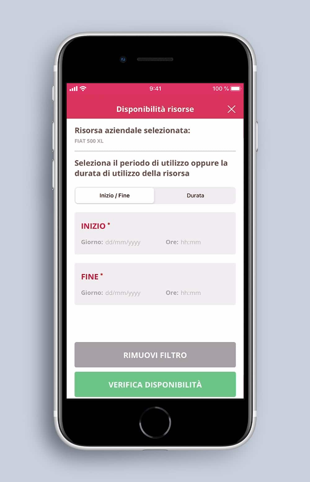 La prenotazione delle risorse aziendali avviene in App con il modulo Prenotazioni di MyNet