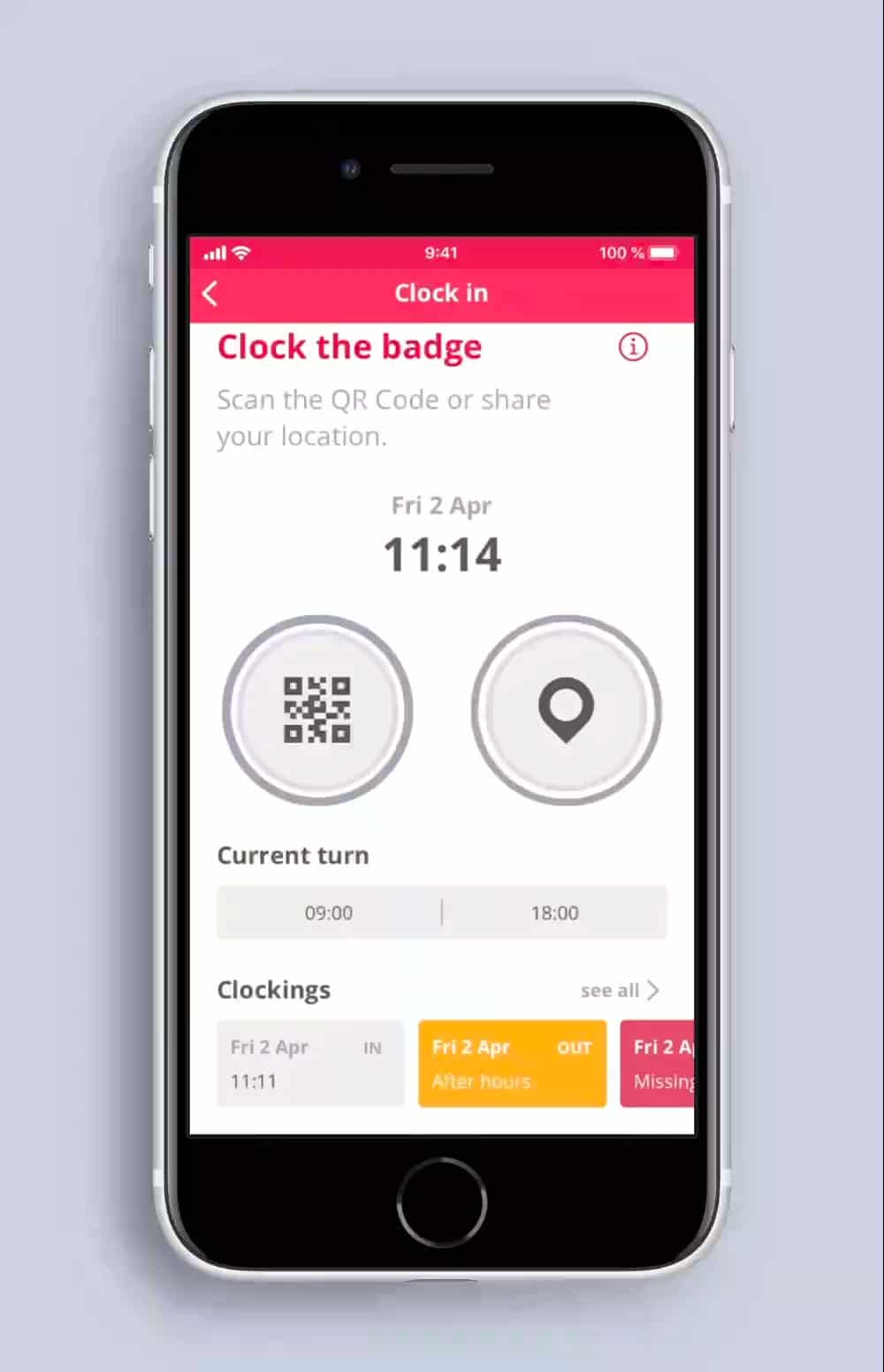 Attendance tracking system in App Time Keeper App