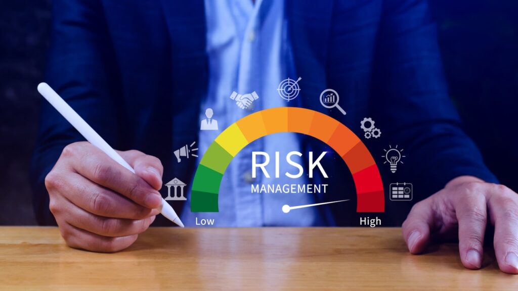 risk management: infografica con grafico relativo a livello di rischio